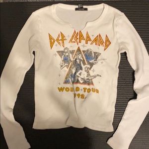Waffle long sleeve band tee